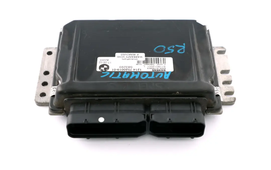 Control Unit DME Automatic Mini Cooper One R50 Petrol W10 W11 Engine - SKU 7520019 - Part number 7557395