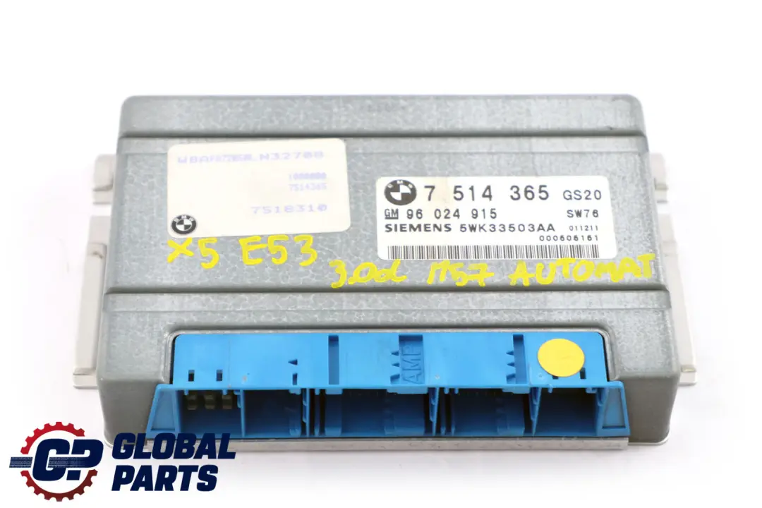 Caja De Cambios Automática Unidad De Control Básica EGS para BMW 3 5 X5 E39 E46 E53 con número de pieza 7521759 BMW 3 5 X5 E39 E46 E53 Caja De Cambios Automática Unidad De Control Básica EGS - SKU 7521759 - Número de pieza 7521759