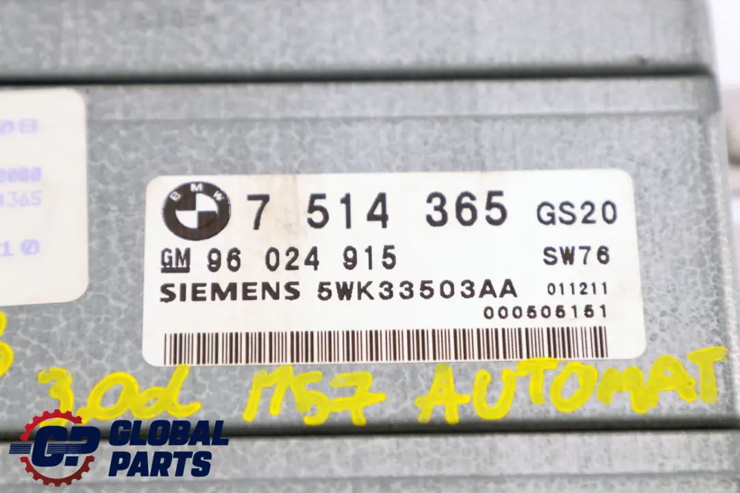 Cambio Automatico Unità Di Controllo Di Base EGS per BMW 3 5 X5 E39 E46 E53 con numero di parte 7521759 BMW 3 5 X5 E39 E46 E53 Cambio Automatico Unità Di Controllo Di Base EGS - SKU 7521759 - Numero di parte 7521759