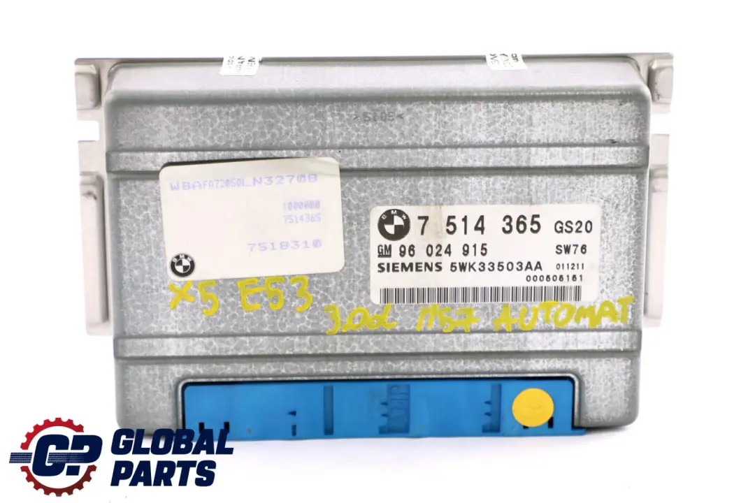 Cambio Automatico Unità Di Controllo Di Base EGS per BMW 3 5 X5 E39 E46 E53 con numero di parte 7521759 BMW 3 5 X5 E39 E46 E53 Cambio Automatico Unità Di Controllo Di Base EGS - SKU 7521759 - Numero di parte 7521759