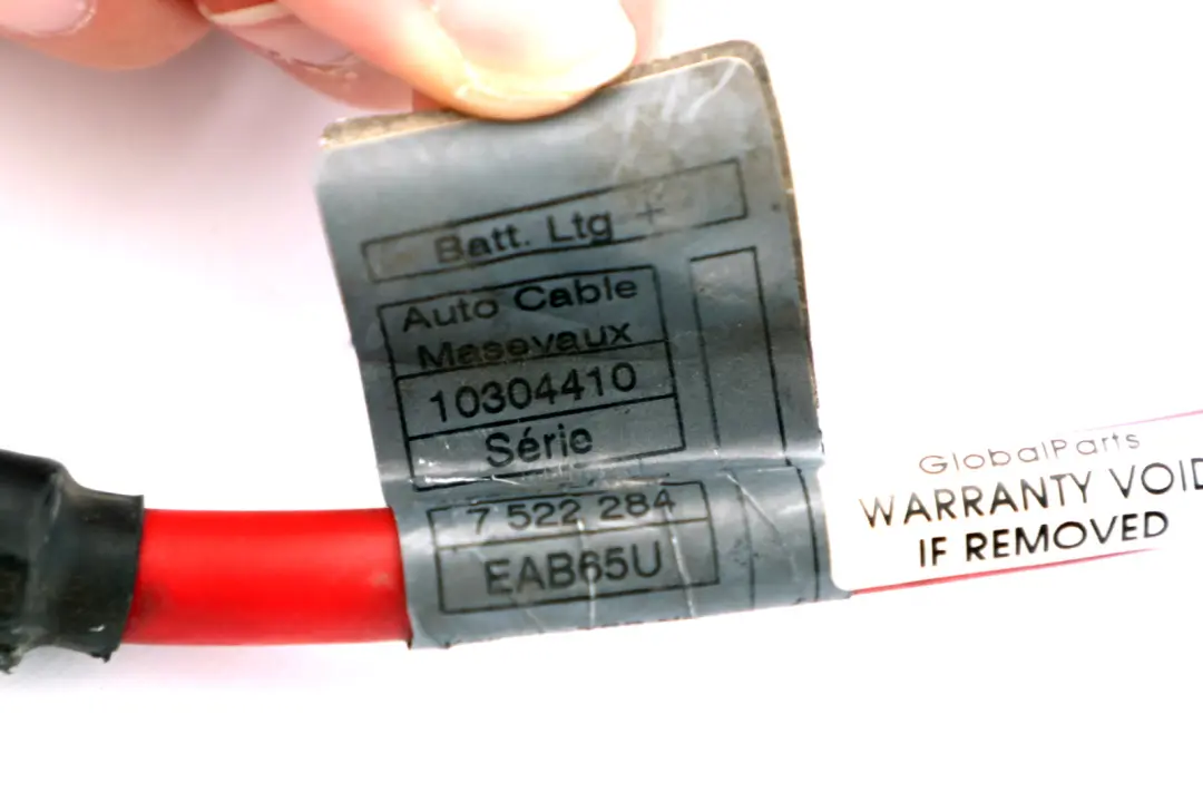 Battery Cable Plus Pole Mini Cooper One R50 R52 W10 - SKU 7522284 - Part number 7522284