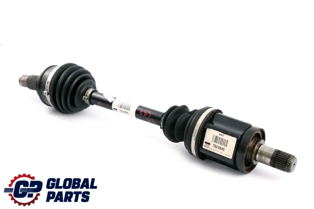 BMW X3 E83 Front Axle Left N/S Output Drive Shaft Driveshaft - SKU 7524045 - Part number 7524045