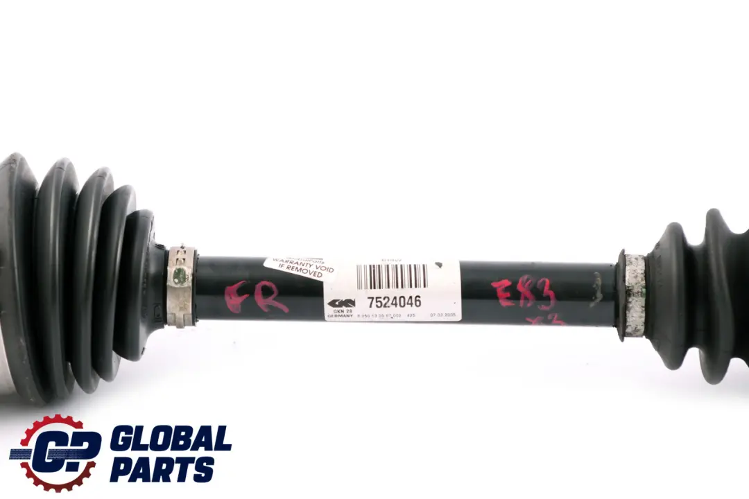 Półoś Prawa Prawy Przód do BMW X3 E83 o numerze 7524046 BMW X3 E83 Półoś Prawa Prawy Przód - SKU 7524046 - Numer Części 7524046