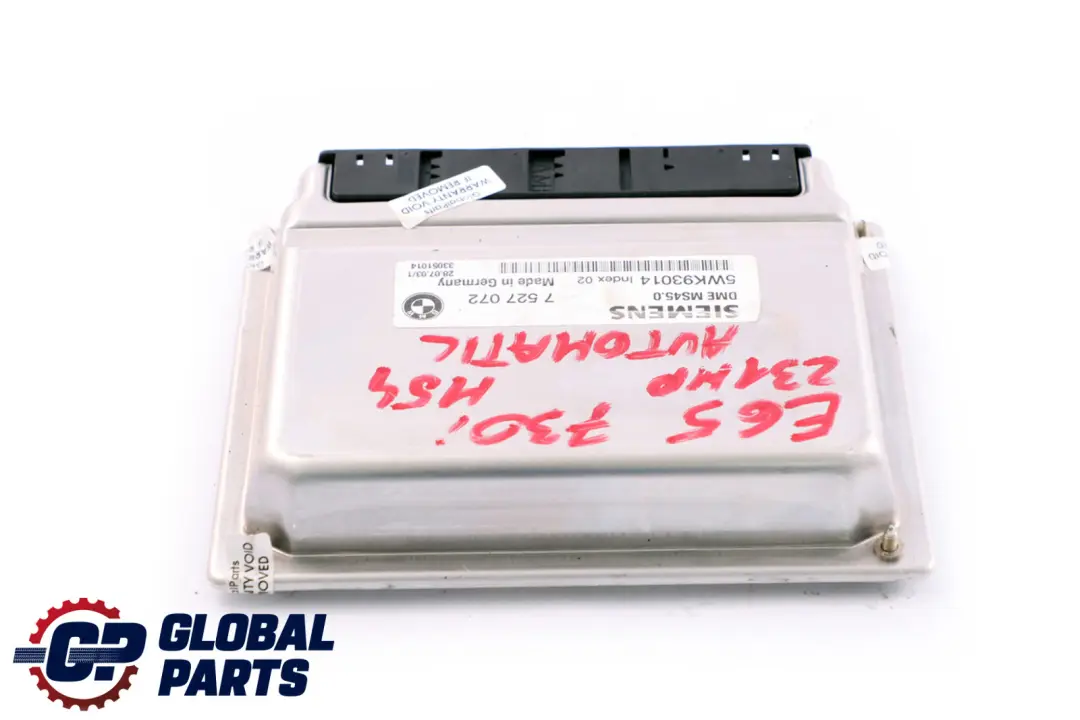 Benziner 530i 730i M54 Motorsteuergerät DME Automatik für BMW E60 E65 mit Teilenummer 7527072 BMW E60 E65 Benziner 530i 730i M54 Motorsteuergerät DME Automatik - SKU 7527072 - Teilenummer 7527072