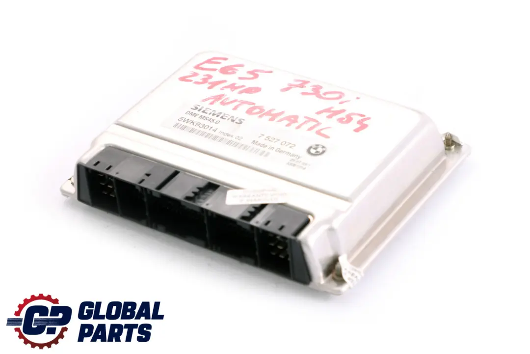 Benzyn 530i 730i M54 Sterownik silnika do BMW E60 E65 o numerze 7527072 BMW E60 E65 Benzyn 530i 730i M54 Sterownik silnika - SKU 7527072 - Numer Części 7527072