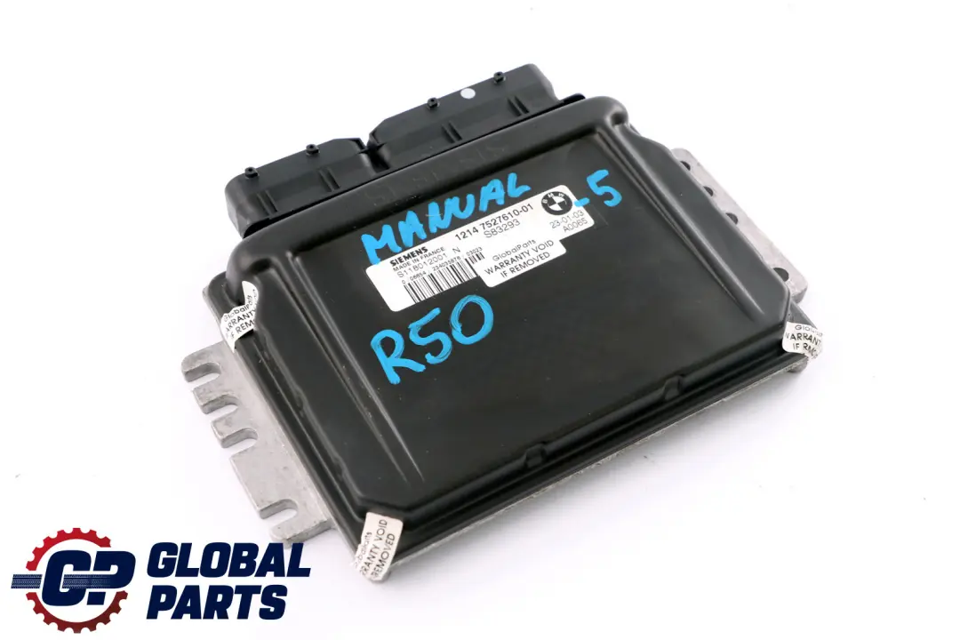 Motore W10 Centralina Dme Cambio per Mini Cooper One R50 R52 con numero di parte 7527610 Mini Cooper One R50 R52 Motore W10 Centralina Dme Cambio - SKU 7527610-5 - Numero di parte 7527610