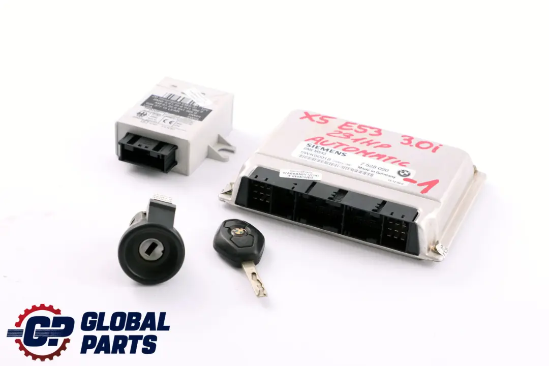 BMW X5 er E53 3.0i M54 231PS ECU Steuergerät DME + EWS3 + Schlüssel - SKU 7528050-1 - Teilenummer 7528050