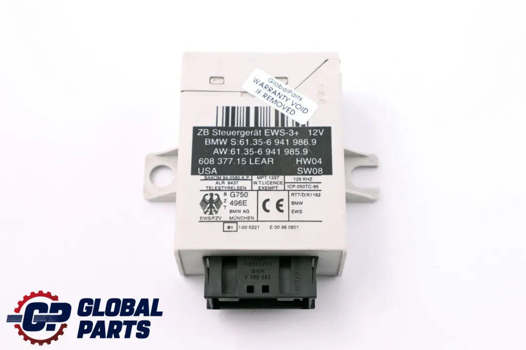 BMW X5 er E53 3.0i M54 231PS ECU Steuergerät DME + EWS3 + Schlüssel - SKU 7528050-1 - Teilenummer 7528050