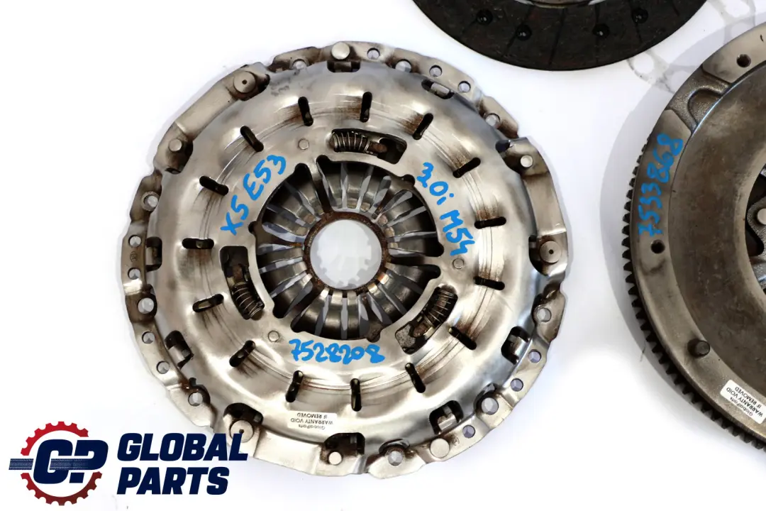 M54 Dual Twin Mass Flywheel Clutch Kit to BMW X5 Series E53 3.0i Petrol with Part number 7528208 BMW X5 Series E53 3.0i Petrol M54 Dual Twin Mass Flywheel Clutch Kit - SKU 7528208 - Part number 7528208