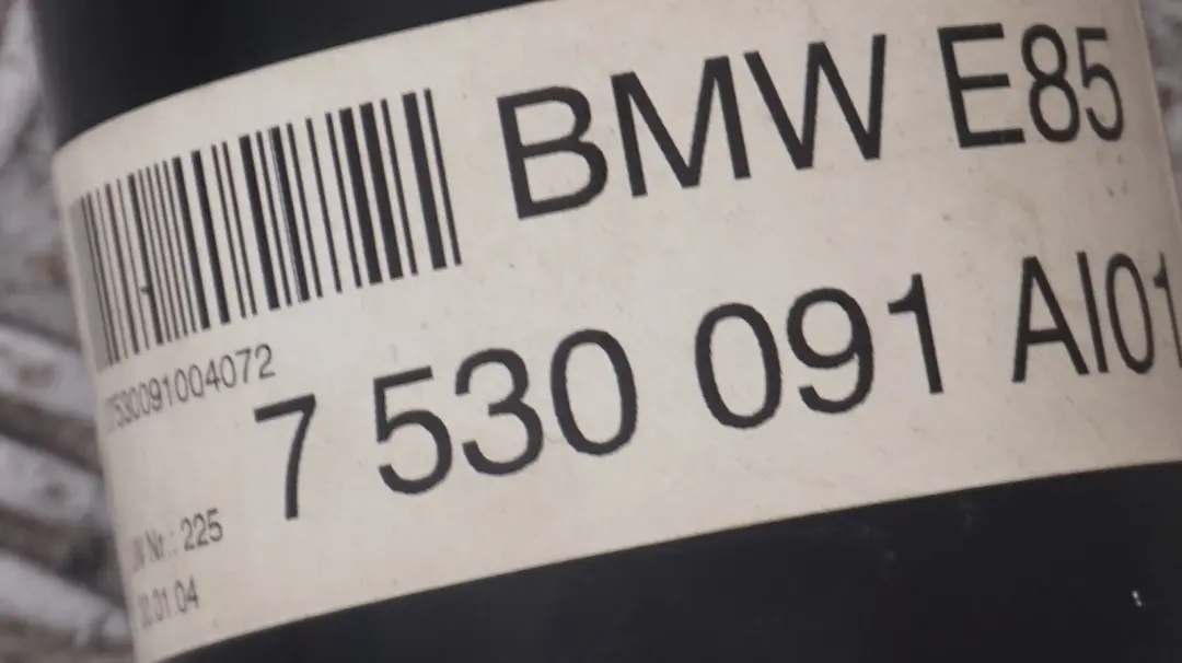 M54 Automatic Drive Shaft Prop Shaft Propshaft to BMW Z4 Series E85 2.2i with Part number 7530091 BMW Z4 Series E85 2.2i M54 Automatic Drive Shaft Prop Shaft Propshaft - SKU 7530091 - Part number 7530091