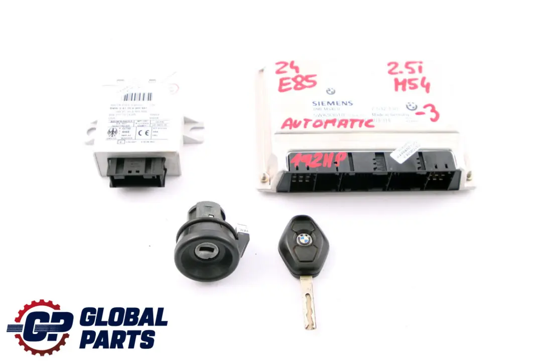 M54 192HP ECU Kit DME EWS3 Key Automatic to BMW Z4 Series E85 Roadster 2.5i with Part number 7532140 BMW Z4 Series E85 Roadster 2.5i M54 192HP ECU Kit DME EWS3 Key Automatic - SKU 7532140-3 - Part number 7532140