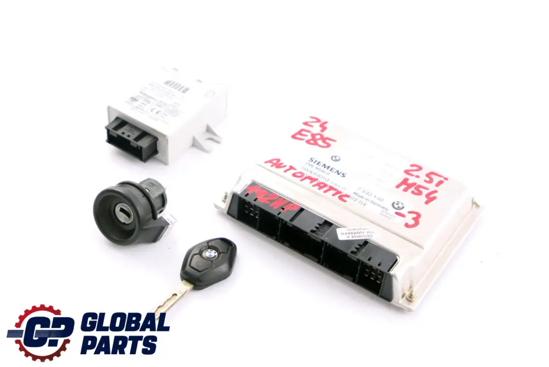 M54 192HP ECU Kit DME EWS3 Key Automatic to BMW Z4 Series E85 Roadster 2.5i with Part number 7532140 BMW Z4 Series E85 Roadster 2.5i M54 192HP ECU Kit DME EWS3 Key Automatic - SKU 7532140-3 - Part number 7532140