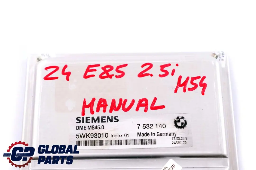 BMW X3 E83 Z4 E85 2.2i 2.5i 3.0i Motor Benzin M54 Steuergerät DME - SKU 7532140 - Teilenummer 7532140