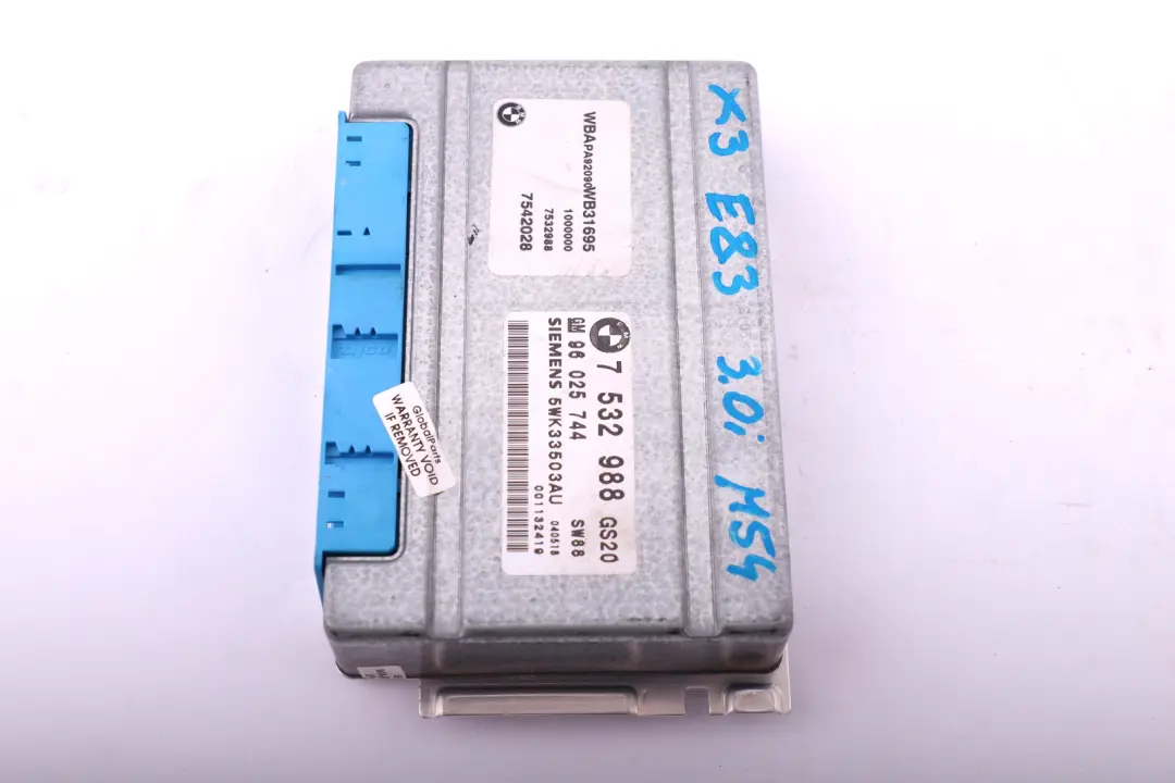 BMW X3 Series E83 3.0i M54 Automatic Gearbox Basic Control Unit EGS - SKU 7532988 - Part number 7532988