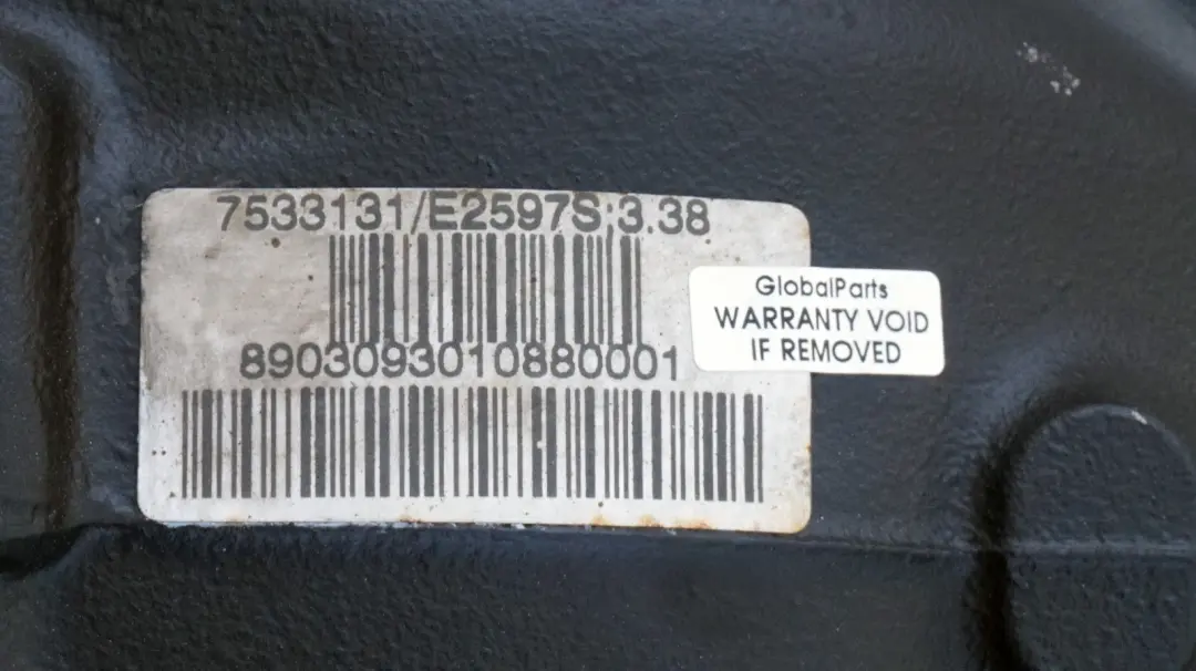 M54 Rear Differential Diff 3,38 Ratio WARRANTY to BMW Z4 Series E85 2.2i with Part number 7533131 BMW Z4 Series E85 2.2i M54 Rear Differential Diff 3,38 Ratio WARRANTY - SKU 7533131 - Part number 7533131