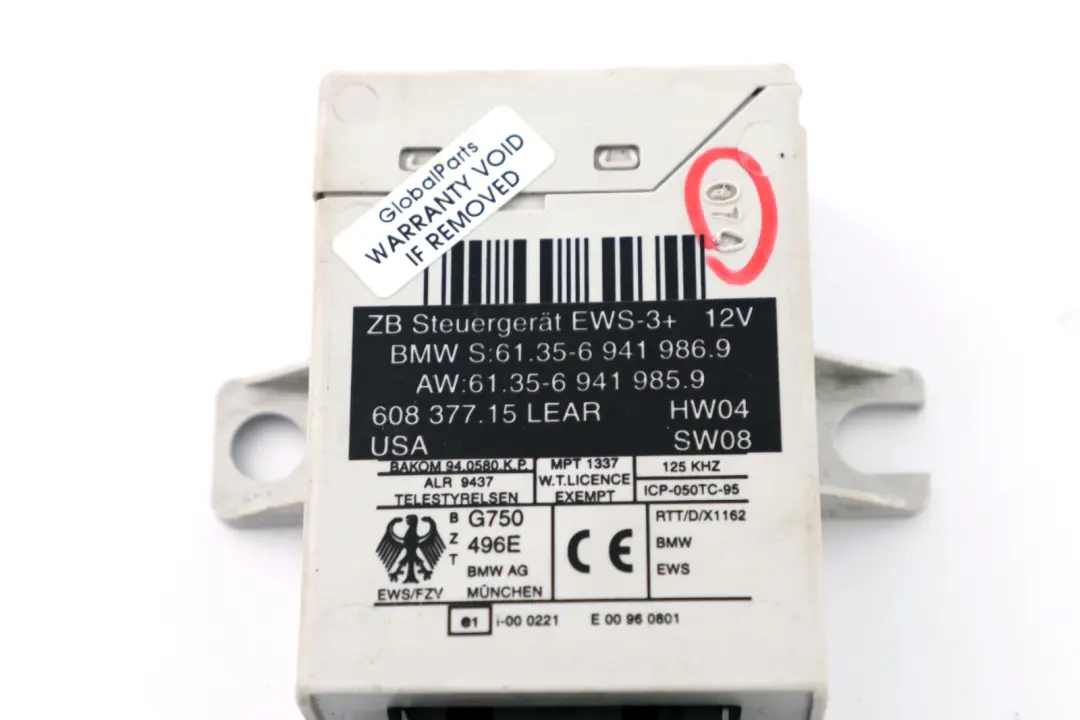 BMW Z4 Series E85 Roadster 2.2i M54 170HP ECU Kit DME 7533651 EWS3 Key Manual - SKU 7533651-2 - Part number 7537804