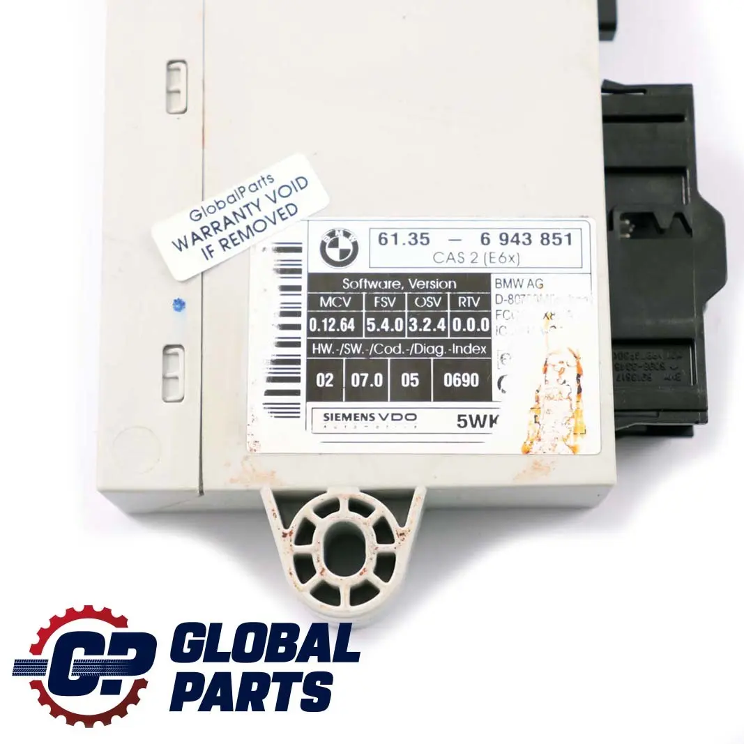 BMW 5 Series E60 520i M54 170HP ECU Kit DME + CAS2 + Key Automatic - SKU 7533651-3 - Part number 7533651