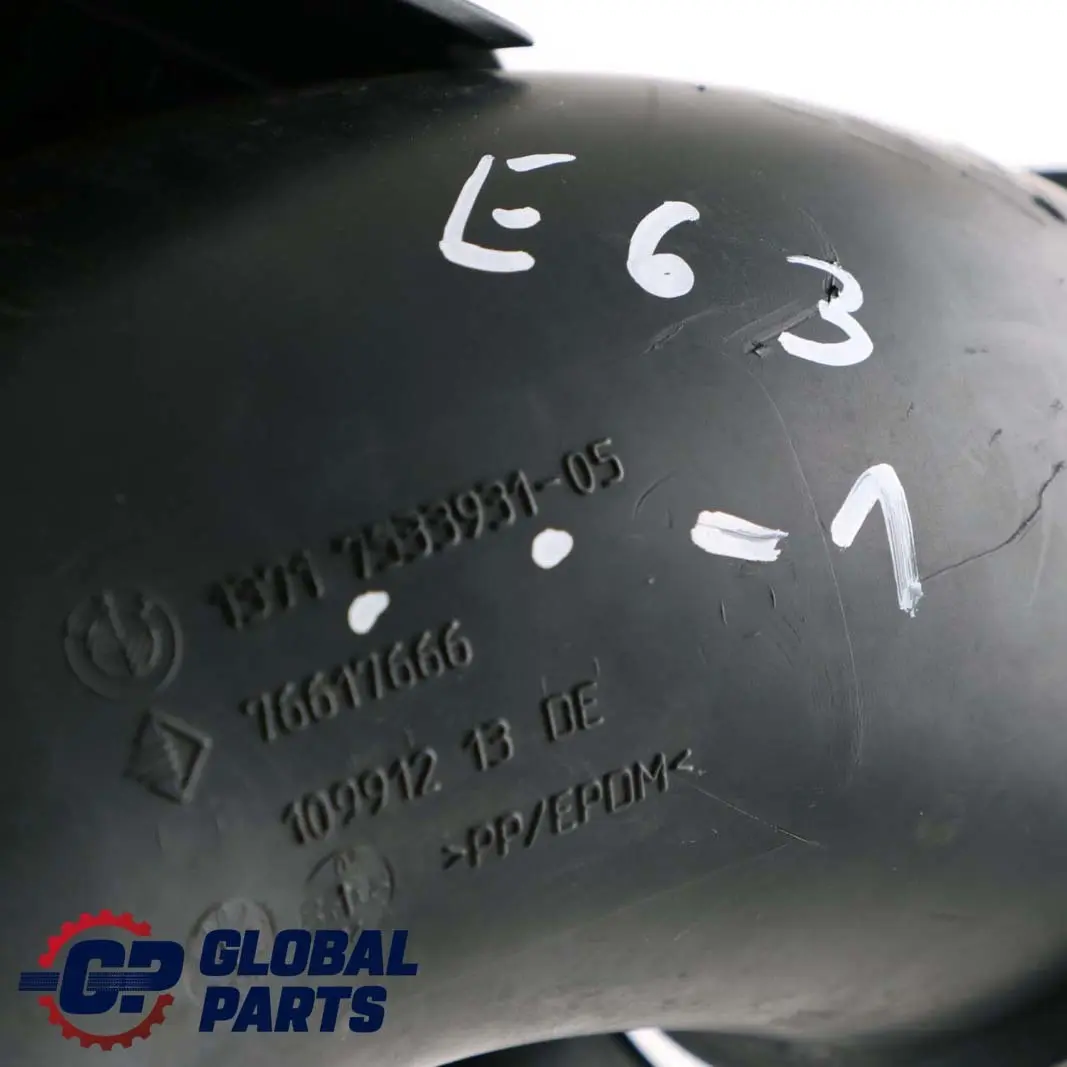 N62N Przewód gumowy wlotu powietrza do BMW E60 E61 E63 E64 550i 650i o numerze 7533931 BMW E60 E61 E63 E64 550i 650i N62N Przewód gumowy wlotu powietrza - SKU 7533931-1 - Numer Części 7533931