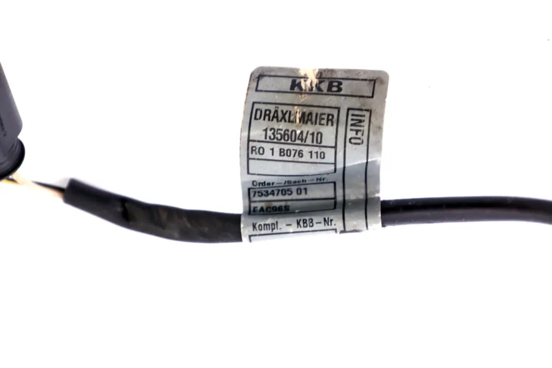 Ground Battery Cable Alternator Starter Mini Cooper R50 R52 - SKU 7534705 - Part number 7534705