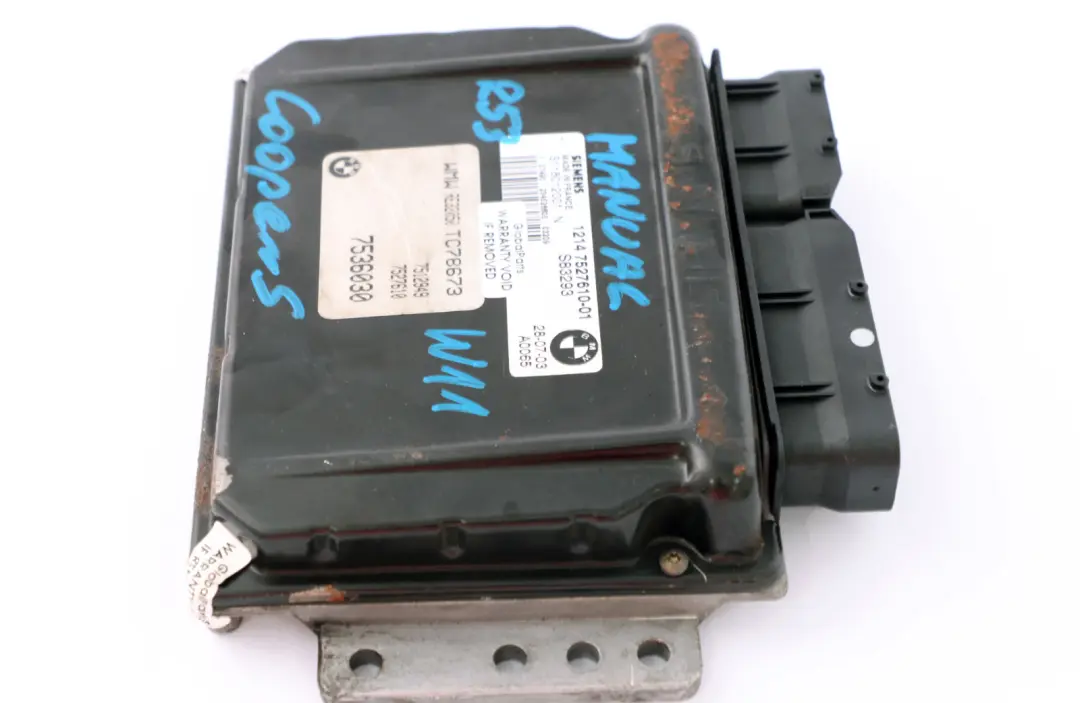 Mini Cooper S R53 Petrol W11 Engine Control Unit ECU DME 7527610 - SKU 7536030 - Part number 7536030