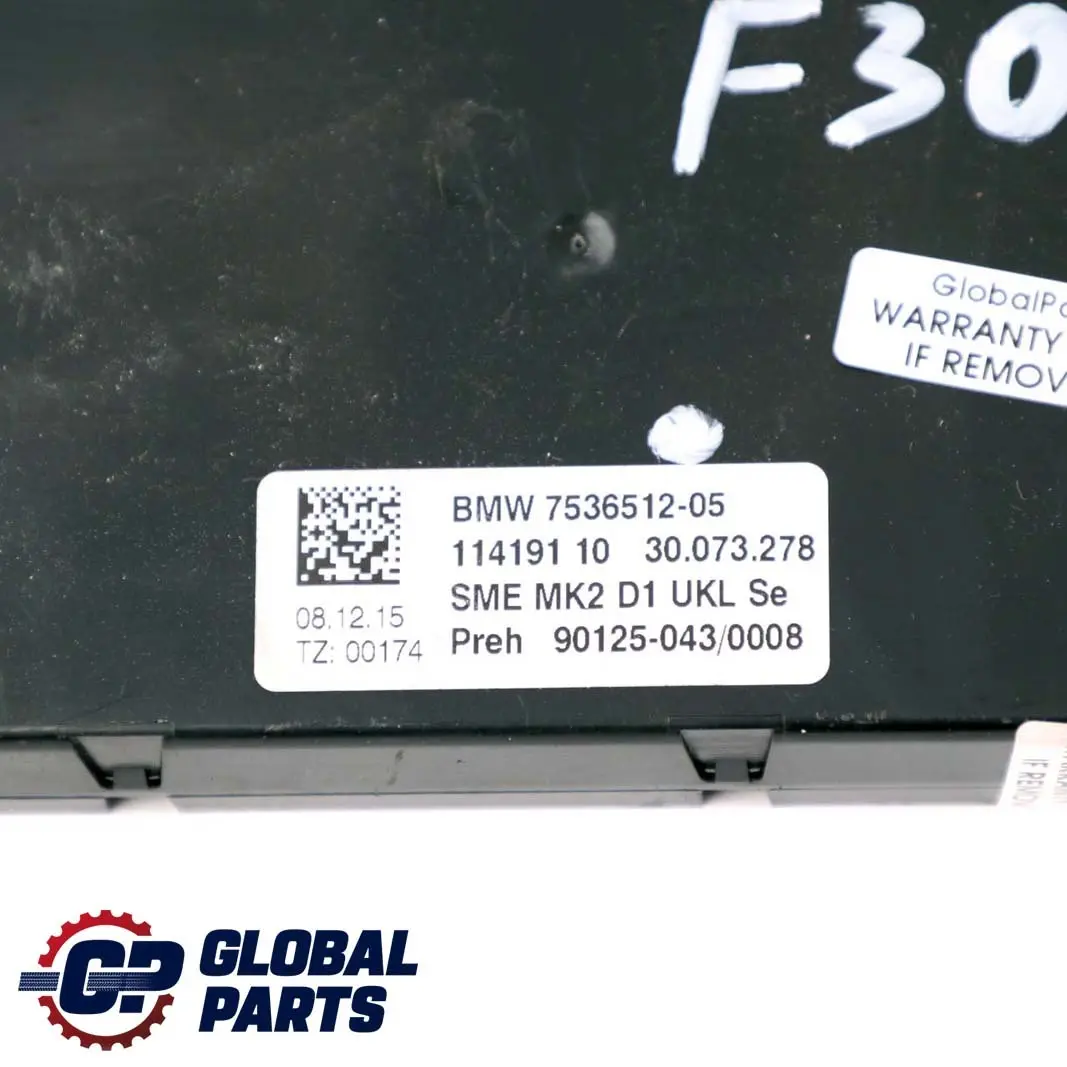 BMW F30 LCI F45 Mini F60 High Voltage Battery Controller SME Module ECU - SKU 7536512 - Part number 7536512