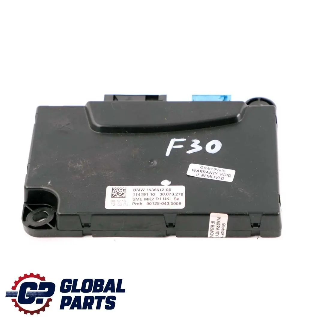 BMW F30 LCI F45 Mini F60 High Voltage Battery Controller SME Module ECU - SKU 7536512 - Part number 7536512