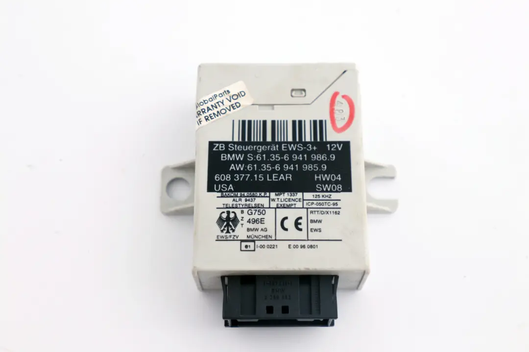 BMW Z4 Serie E85 Roadster 2.2i M54 170HP ECU Kit DME + EWS3 + 2 Llaves Manual - SKU 7537804-1 - Número de pieza 7537804