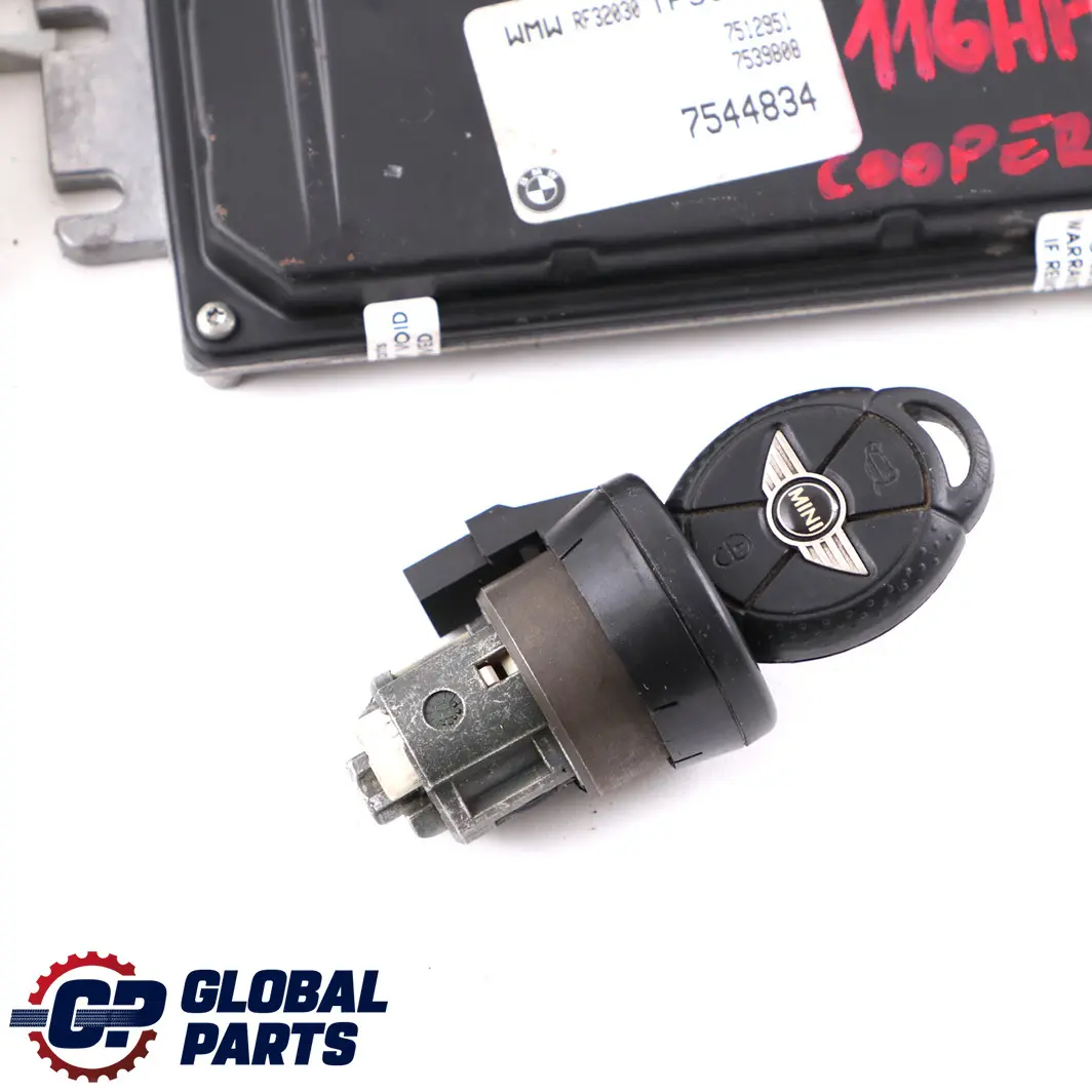 90PS Steuergerät 7520019 EWS + Schlüssel Schaltgetri für BMW MINI One R50 1.6i W10 mit Teilenummer 7539808 BMW MINI One R50 1.6i W10 90PS Steuergerät 7520019 EWS + Schlüssel Schaltgetri - SKU 7539808-1 - Teilenummer 7539808