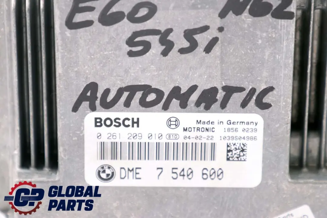 645Ci 735i 4.4i N62 Engine Control Unit DME to BMW E53 E60 E63 E65 545i with Part number 7540600 BMW E53 E60 E63 E65 545i 645Ci 735i 4.4i N62 Engine Control Unit DME - SKU 7540600 - Part number 7540600