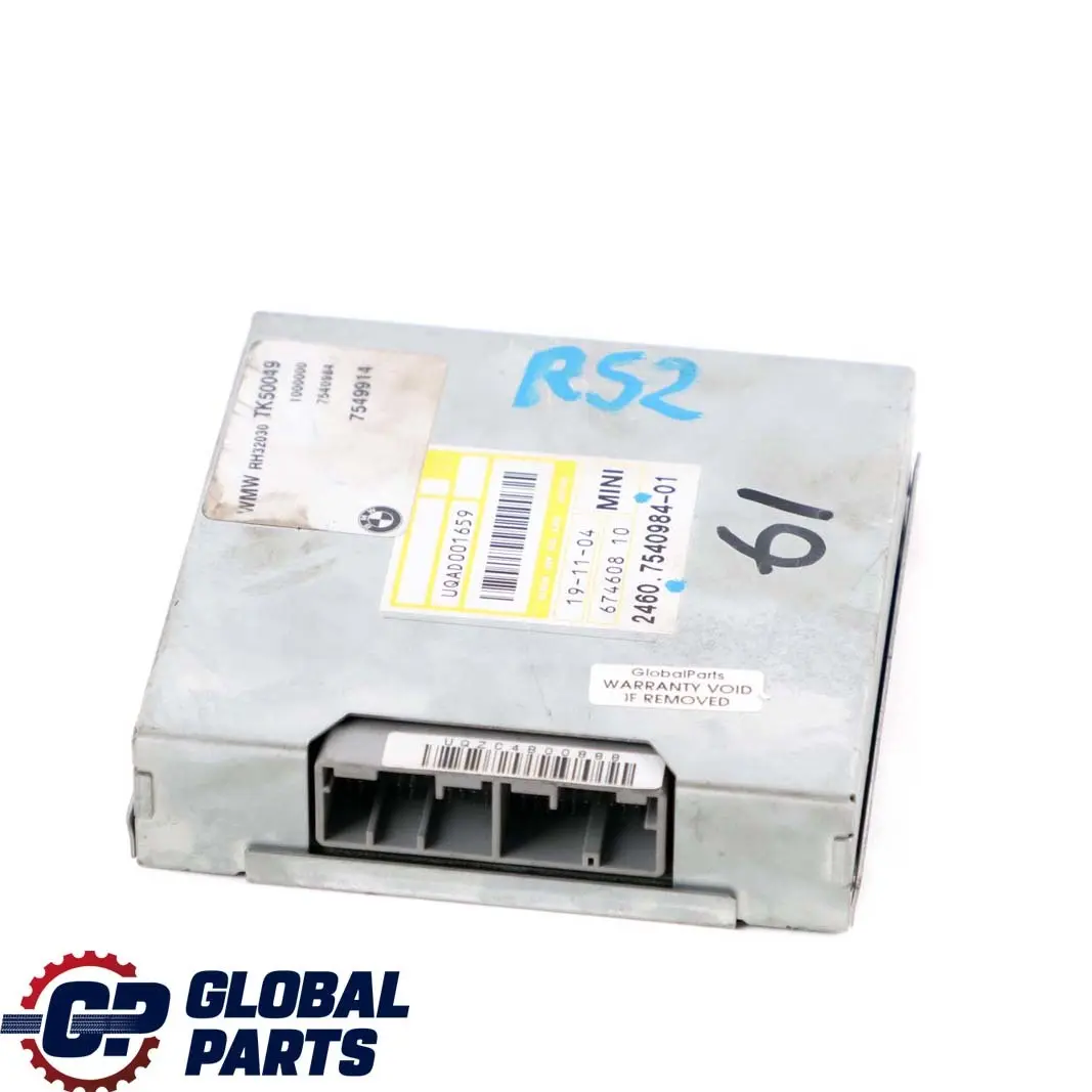 Gearbox Basic Control Unit EGS to Mini Cooper S R52 R53 Automatic with Part number 7540984 Mini Cooper S R52 R53 Automatic Gearbox Basic Control Unit EGS - SKU 7540984 - Part number 7540984