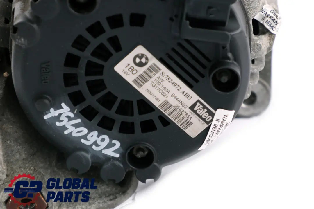 BMW X5 5 6 7 Series E53 E60 E61 E63 E64 E65 N62 Petrol Alternator 180A - SKU 7540992 - Part number 7524972