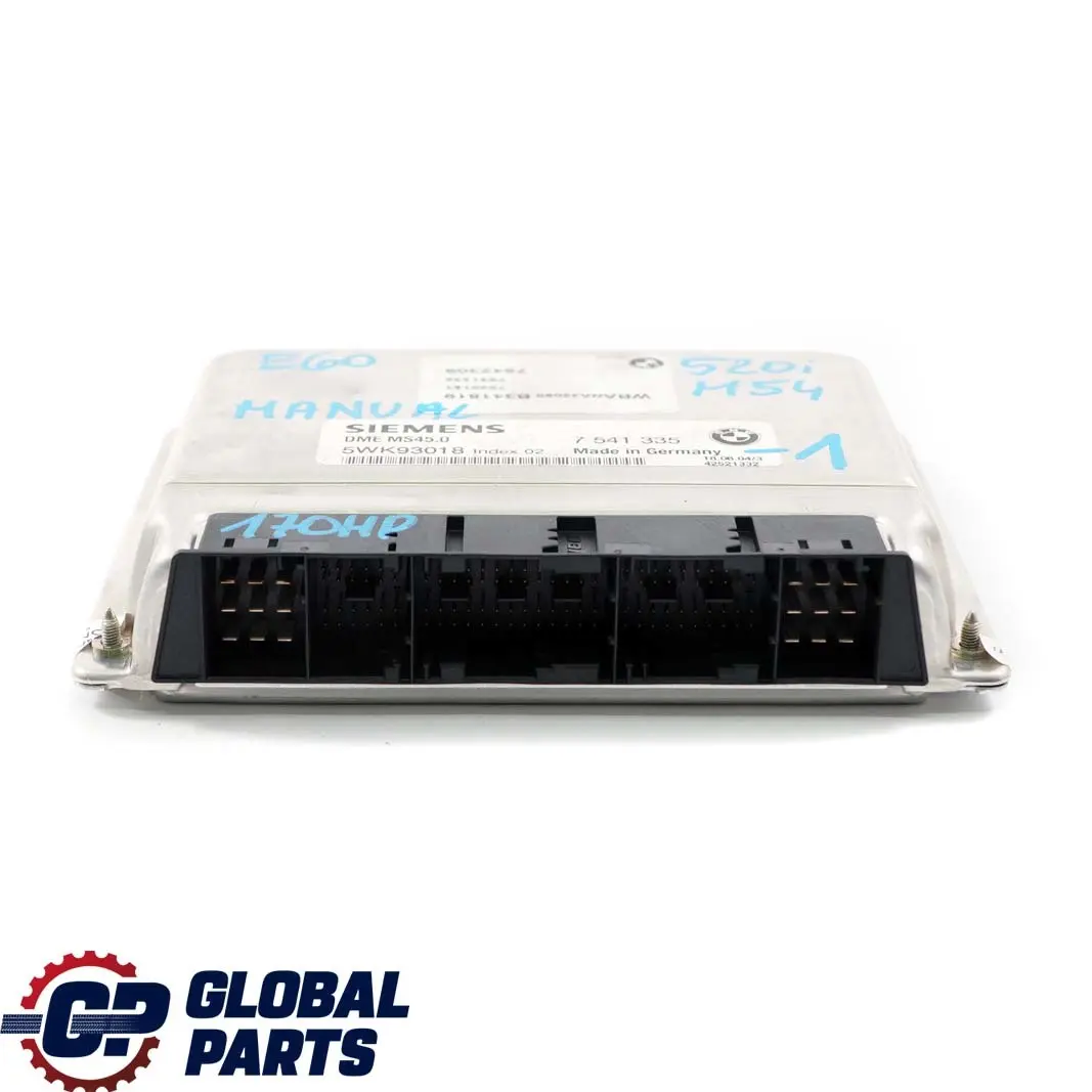 BMW E60 520i M54 170HP Engine Control Unit ECU Kit DME CAS2 Key Manual - SKU 7541335-1 - Part number 7541335