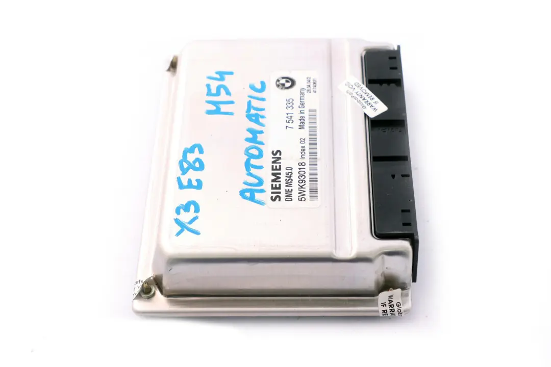 M54 Benzin Automatikgetriebe ECU Steuergerät DME für BMW 5 X3 er E60 E61 E83 mit Teilenummer 7541335 BMW 5 X3 er E60 E61 E83 M54 Benzin Automatikgetriebe ECU Steuergerät DME - SKU 7541335 - Teilenummer 7541335