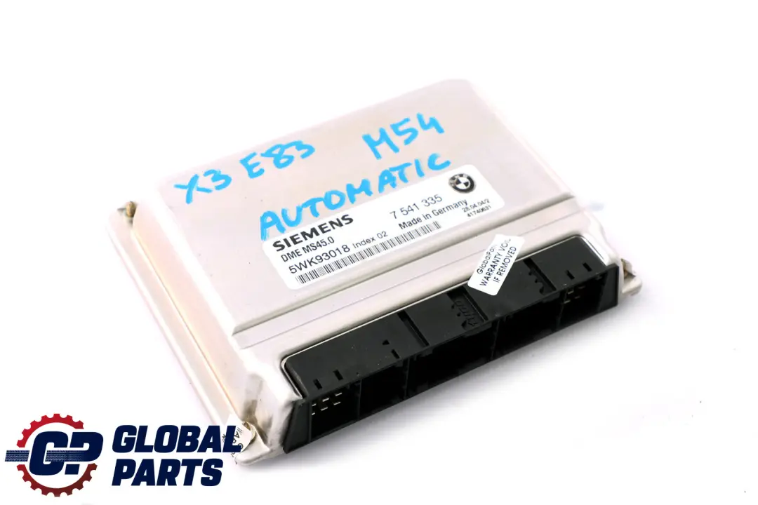 BMW E60 E61 E83 M54 DME Calculateur Moteur Essence - SKU 7541335 - Numéro de pièce 7541335
