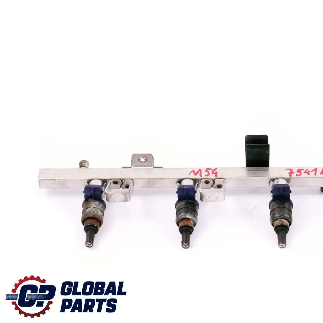 BMW X3 E46 E60 E61 E65 E83 M54 Fuel Injector Rail With Injectors - SKU 7541452-3 - Part number 7541452
