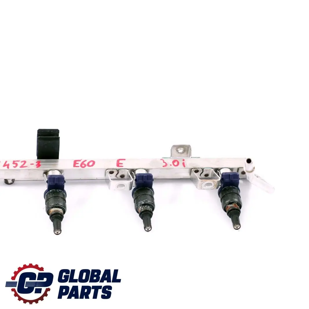 BMW X3 E46 E60 E61 E65 E83 M54 Fuel Injector Rail With Injectors - SKU 7541452-3 - Part number 7541452