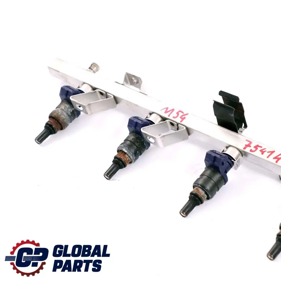 BMW X3 E46 E60 E61 E65 E83 M54 Fuel Injector Rail With Injectors - SKU 7541452-3 - Part number 7541452