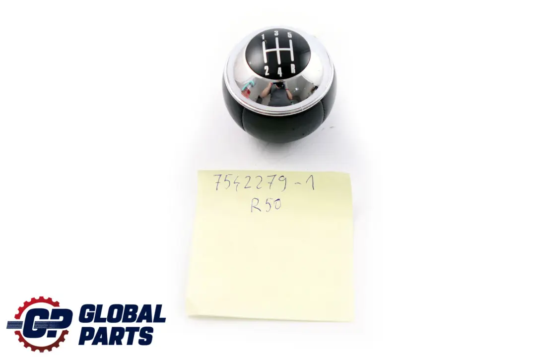 Schaltknopf Leder Chrom 5-Gang Schwarz für Mini Cooper One R50 R52 mit Teilenummer 7542279 Mini Cooper One R50 R52 Schaltknopf Leder Chrom 5-Gang Schwarz - SKU 7542279-1 - Teilenummer 7542279