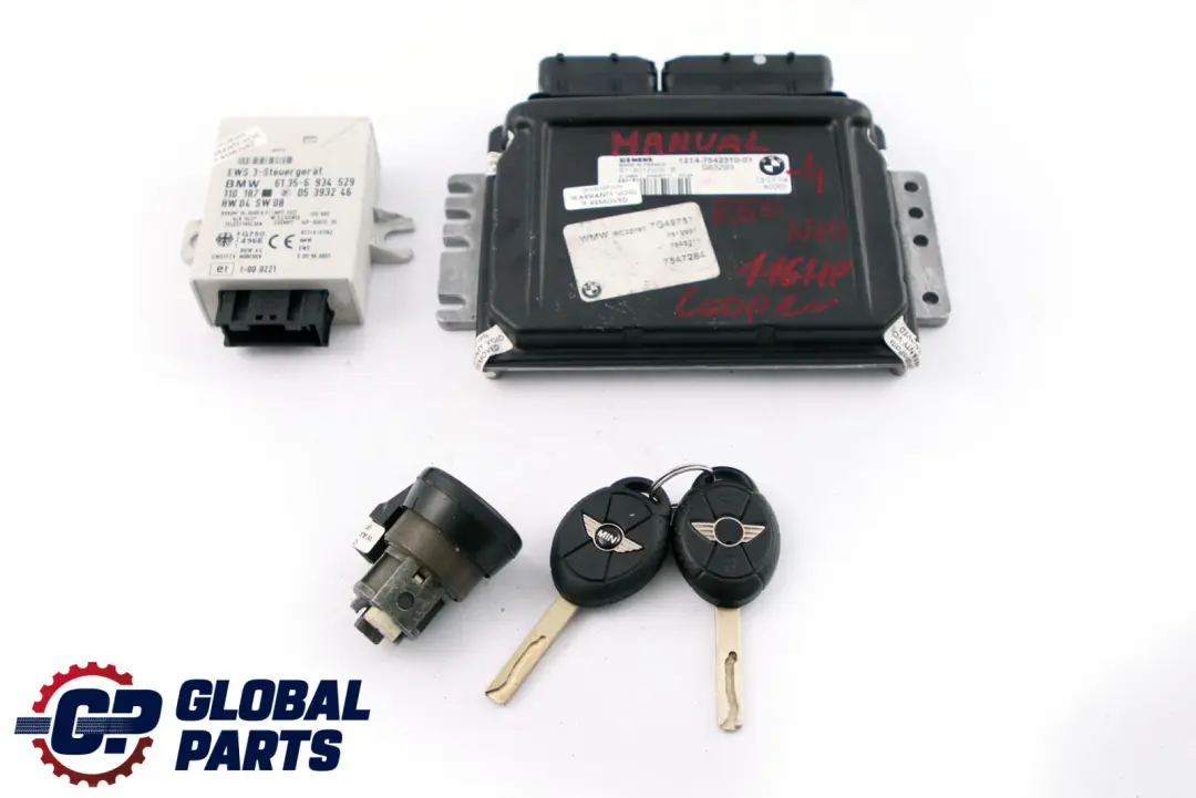 116HP Engine ECU Kit DME + EWS + 2 Keys Manual to Mini Cooper R50 W10 with Part number 7542310 Mini Cooper R50 W10 116HP Engine ECU Kit DME + EWS + 2 Keys Manual - SKU 7542310-4 - Part number 7542310