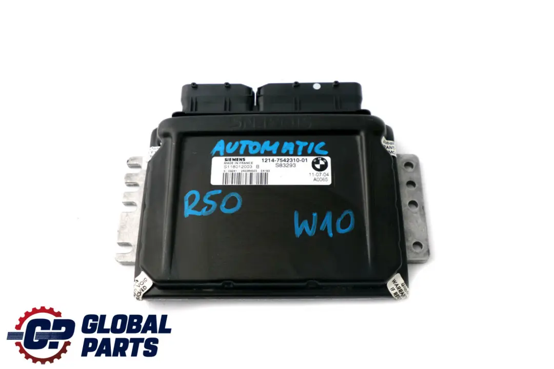 DME Gasolina Motor Unidad Control ECU Automático para BMW Mini Cooper One R50 con número de pieza 7542310 BMW Mini Cooper One R50 DME Gasolina Motor Unidad Control ECU Automático - SKU 7542310 - Número de pieza 7542310