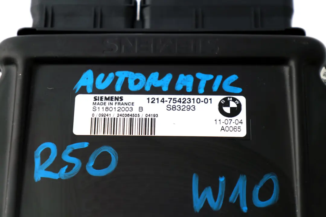 BMW Mini Cooper One R50 DME Petrol Engine Control Unit ECU Automatic - SKU 7542310 - Part number 7542310