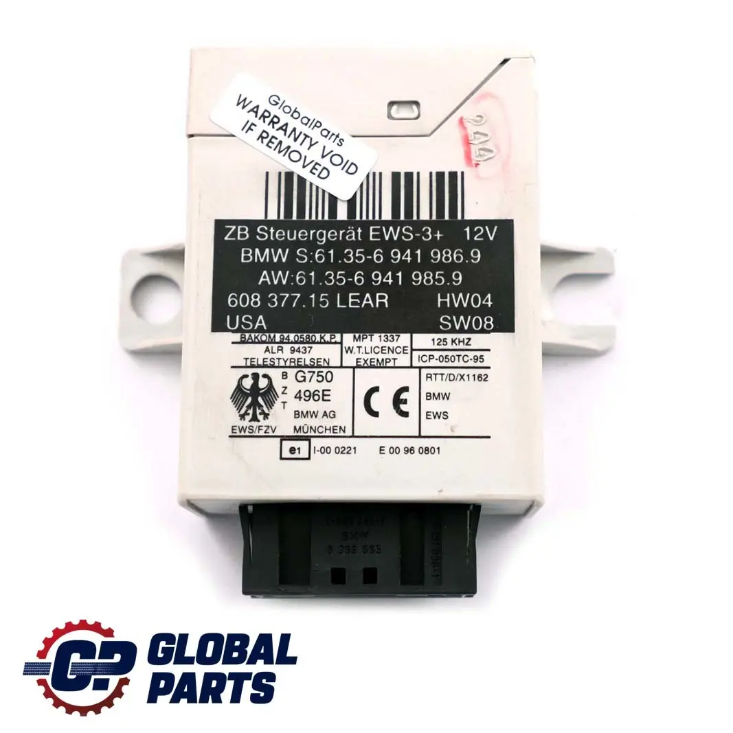 BMW Z4 E85 2.5i Motor M54 192PS ECU Steuergerät DME EWS3 + Schlüssel - SKU 7543157-5 - Teilenummer 7543157