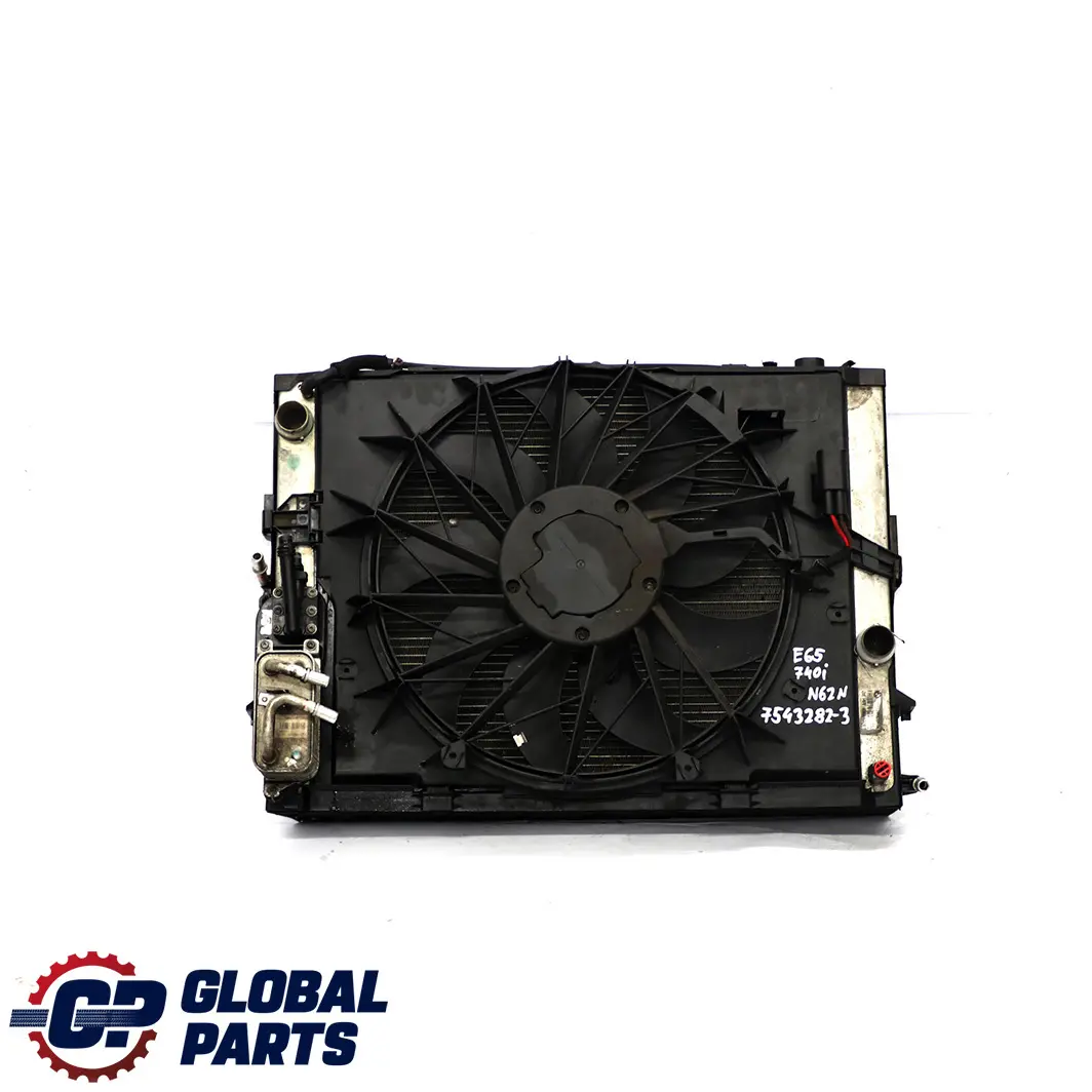 Complete Petrol Radiator Pack Fan Housing Motor 600W to BMW E65 E66 with Part number 7543282 BMW E65 E66 Complete Petrol Radiator Pack Fan Housing Motor 600W - SKU 7543282-3 - Part number 7543282