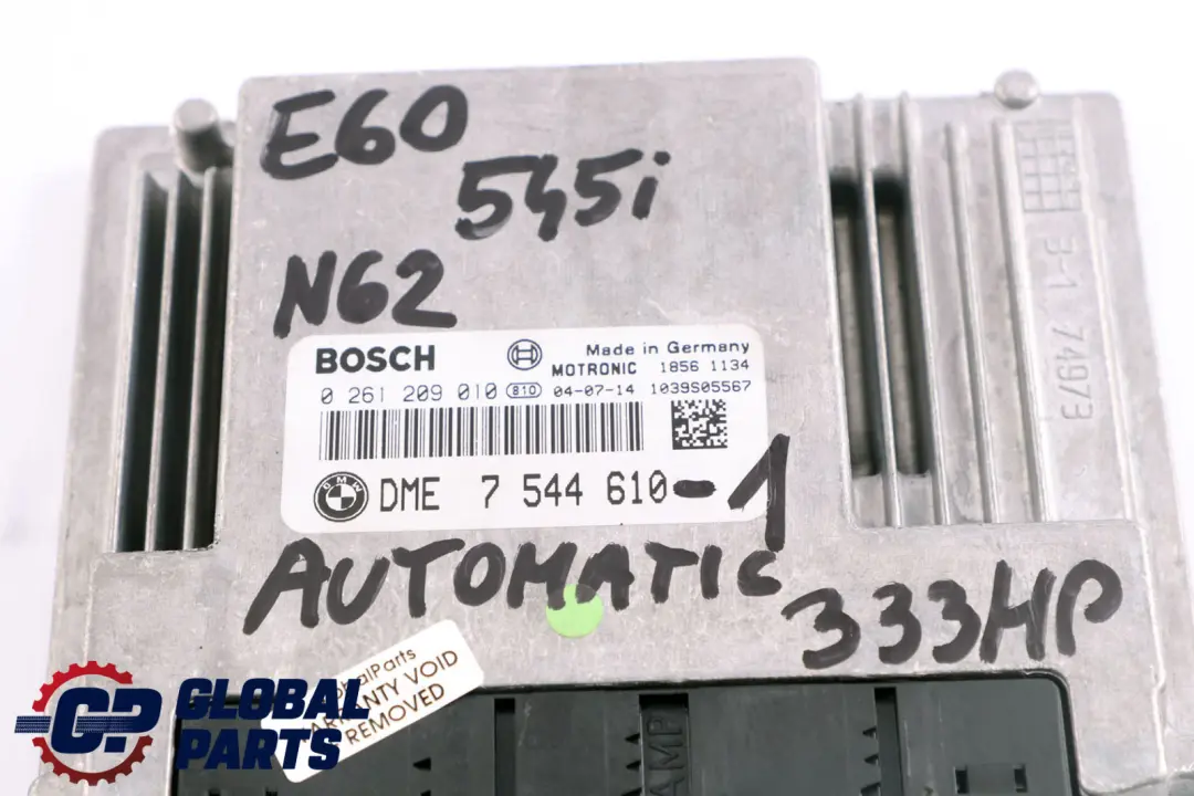 645Ci N62 Engine ECU KIT DME + CAS2 + Key to BMW 5 6 Series E60 E63 545i with Part number 7544610 BMW 5 6 Series E60 E63 545i 645Ci N62 Engine ECU KIT DME + CAS2 + Key - SKU 7544610-1 - Part number 7544610