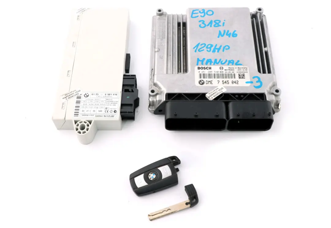 BMW 1 3 r E87 E90 E91 118i 318i N46 Grundsteuergerät CAS2 Schlüssel - SKU 7545042-3 - Teilenummer 7545042