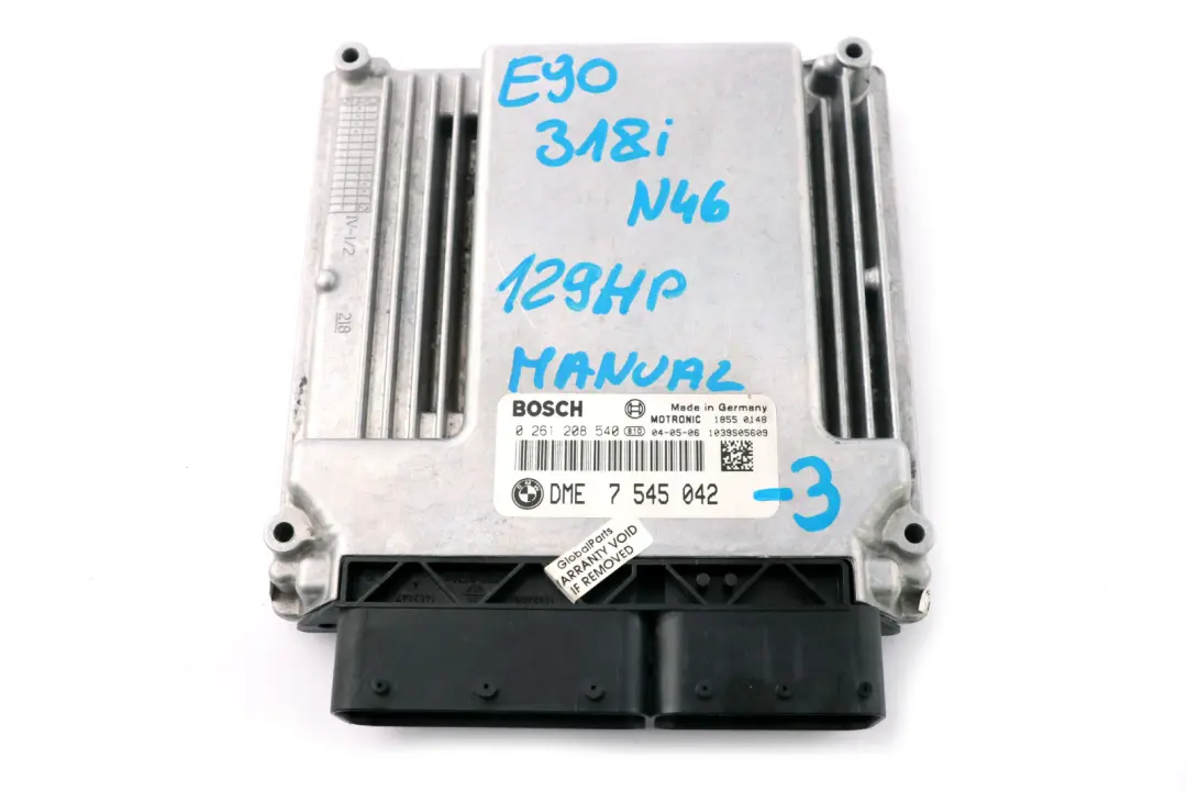 BMW 1 3 r E87 E90 E91 118i 318i N46 Grundsteuergerät CAS2 Schlüssel - SKU 7545042-3 - Teilenummer 7545042