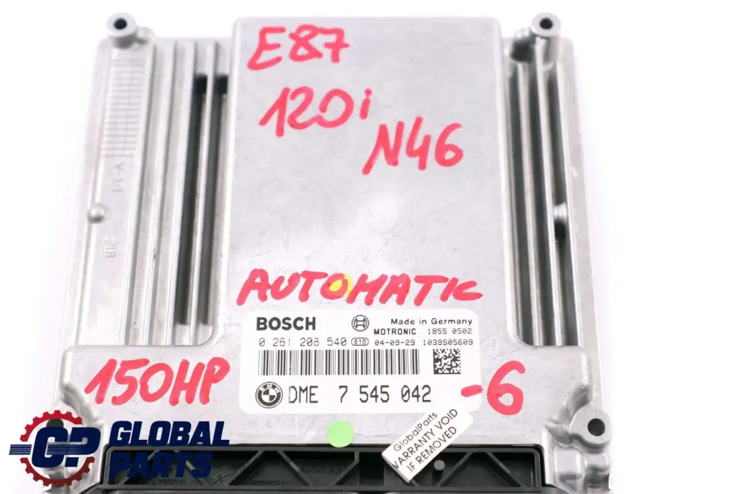 N46 ECU Steuergerät DME CAS2 Automatik für BMW 1 3 er E87 E90 E91 120i 320i mit Teilenummer 7545042 BMW 1 3 er E87 E90 E91 120i 320i N46 ECU Steuergerät DME CAS2 Automatik - SKU 7545042-6 - Teilenummer 7545042