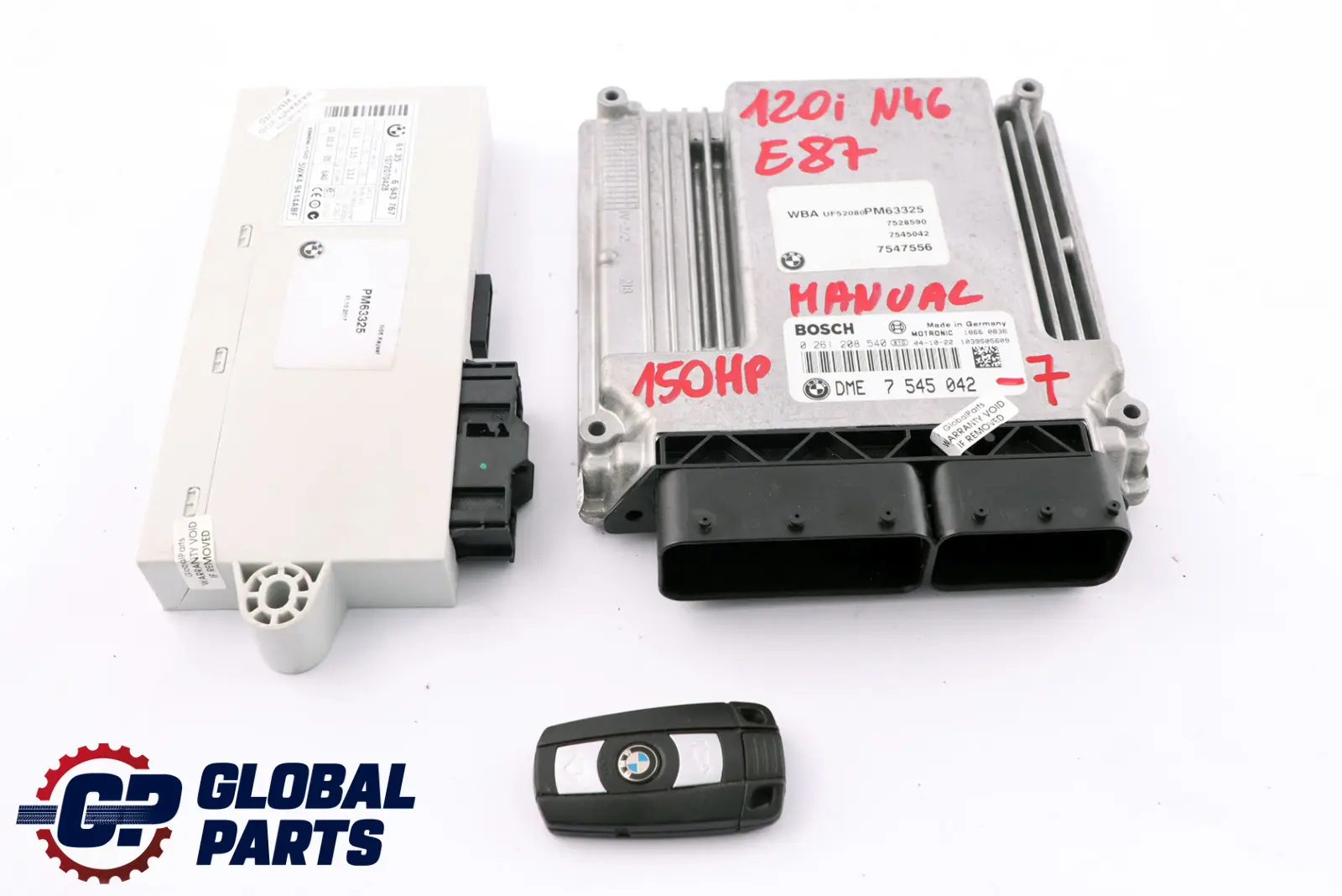 BMW 1 3 Series 7 E87 E90 E91 120i 320i N46 ECU Kit DME 7545042 CAS2 + Key Manual