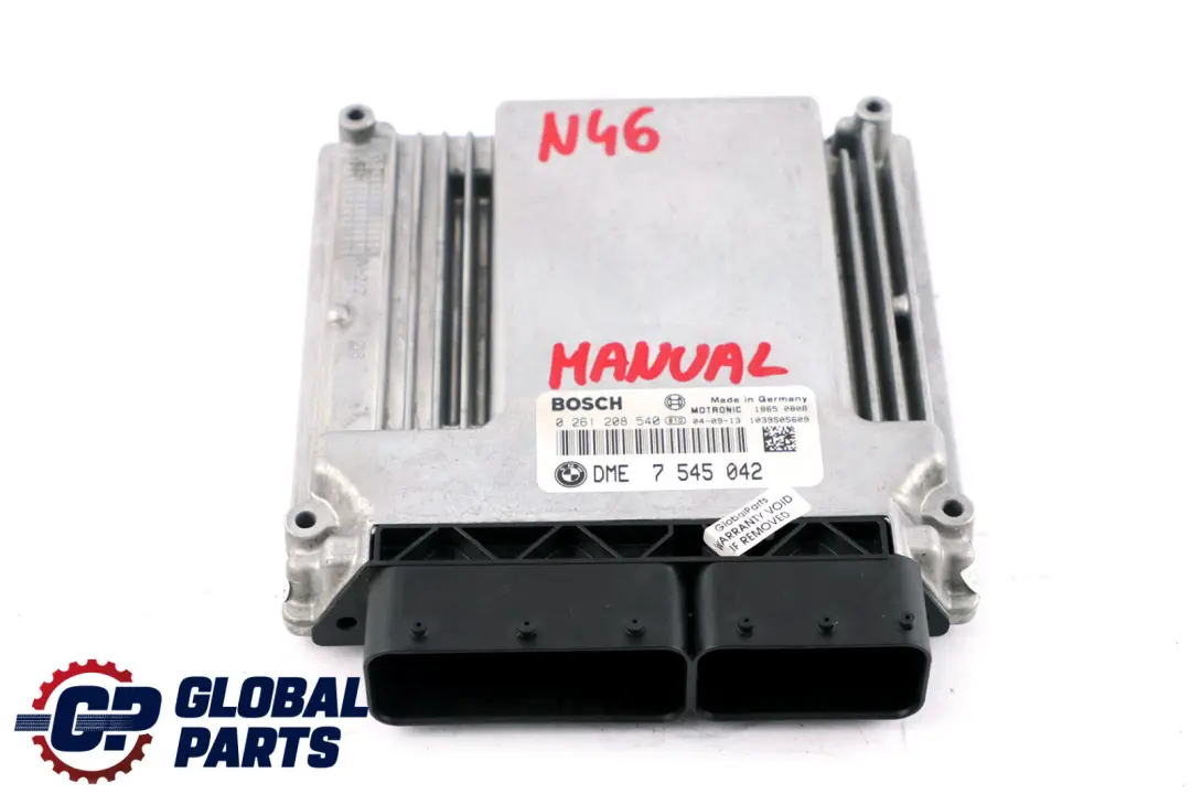 N46 118i 318i 120i 320i ECU DME Control Unit to BMW 1 3 Series E87 E90 E91 with Part number 7545042 BMW 1 3 Series E87 E90 E91 N46 118i 318i 120i 320i ECU DME Control Unit - SKU 7545042 - Part number 7545042