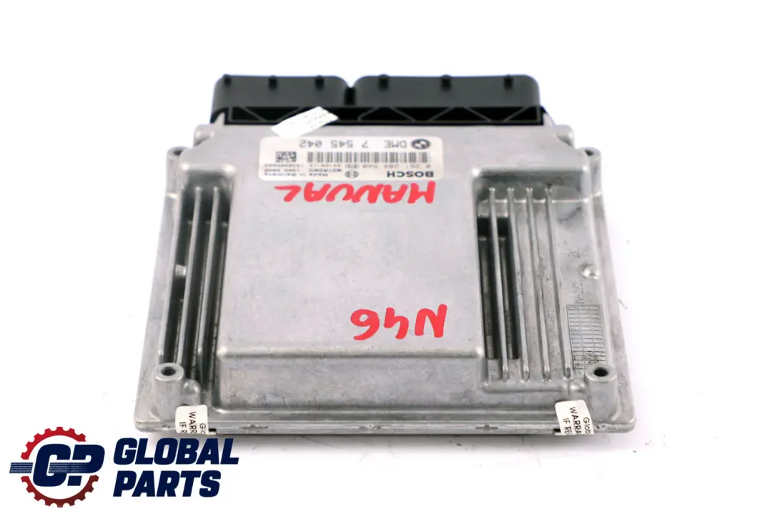 N46 118i 318i 120i 320i ECU DME Control Unit to BMW 1 3 Series E87 E90 E91 with Part number 7545042 BMW 1 3 Series E87 E90 E91 N46 118i 318i 120i 320i ECU DME Control Unit - SKU 7545042 - Part number 7545042